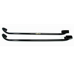 Subframe Connectors - Weld-On - 1-5/8 in OD x 0.125 Tubing - Steel - Black Powder Coat - Convertible - Ford Mustang 1964-66 - Kit