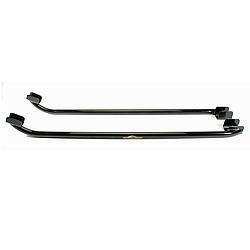 Subframe Connectors - Weld-On - 1-5/8 in OD x 0.125 Tubing - Steel - Black Powder Coat - Ford Mustang / Mercury Cougar 1967-73 - Kit