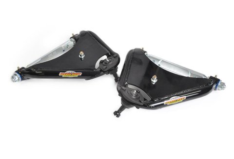 Control Arm - Tubular - Upper - Aluminum / Plastic Bushings - Steel - Black Powder Coat - GM B-Body 1965-70 - Pair