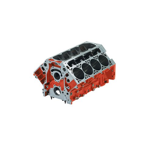 Engine - LSX - Bare Block - 4.185 in Bore - 9.240 Deck - Standard Main - 6-Bolt Main - 1-Piece Seal - 6-Bolt Head - Iron - Orange - GM LS-Series - Each