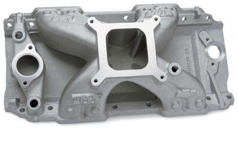 Intake Manifold - ZZ572/620 - Square Bore - Single Plan - Rectangle Port - Aluminum - Natural - Tall Deck Block - Big Block Chevy - Each