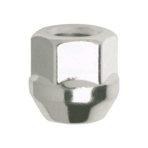 Lug Nut - Acorn Bulge Open End - 12 mm x 1.50 Thread - 3/4 in Hex Head - 60 Degree Seat - Open End - Steel - Chrome - Each