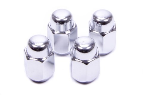 Lug Nut - Acorn - 14 mm x 1.50 Right Hand Thread - 13/16 in Hex Head - 60 Degree Seat - Closed End - Steel - Chrome - Set of 4