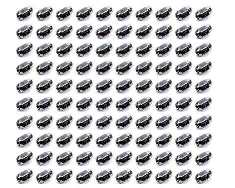Lug Nut - Acorn - 14 mm x 1.50 Right Hand Thread - 13/16 in Hex Head - 60 Degree Seat - Closed End - Steel - Chrome - Set of 100