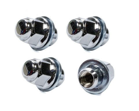Lug Nut - Standard Mag - 12 mm x 1.50 Right Hand Thread - 13/16 in Hex Head - 0.550 in Shank - Closed End - Steel - Chrome - Set of 4