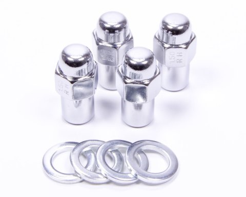 Lug Nut - Standard Mag - 14 mm x 1.50 Right Hand Thread - 13/16 in Hex Head - 0.750 in Shank - Closed End - Steel - Chrome - Set of 4