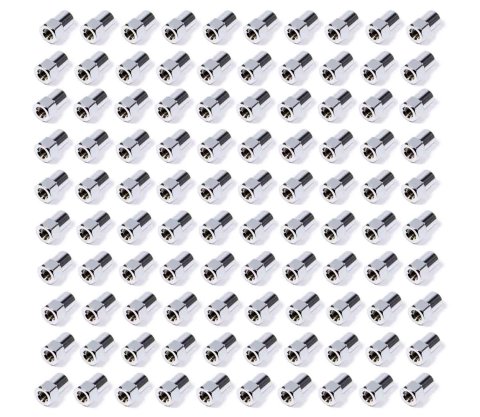 Lug Nut - Standard Mag - 7/16-20 in Right Hand Thread - 13/16 in Hex Head - 0.750 in Shank - Closed End - Steel - Chrome - Set of 100