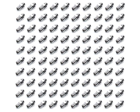 Lug Nut - Standard Mag - 1/2-20 in Right Hand Thread - 13/16 in Hex Head - 0.750 in Shank - Closed End - Steel - Chrome - Set of 100