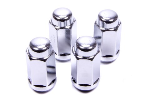 Lug Nut - Duplex Acorn - 14 mm x 1.50 Right Hand Thread - 7/8 in Hex Head - 60 Degree Seat - Closed End - Steel - Chrome - Set of 4