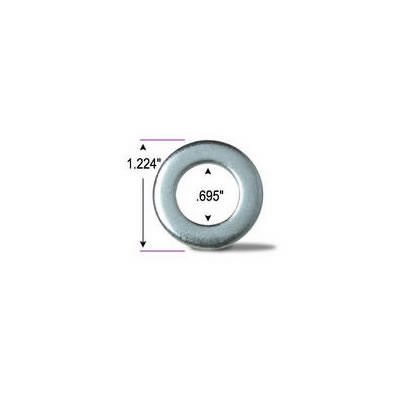 Wheel Washer - 0.695 in ID - 1.224 in OD - 0.12 in Thick - Steel - Zinc Oxide - Gorilla Short Shank Lug Nuts - Set of 5