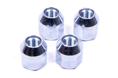 Lug Nut - Acorn Bulge - 1/2-20 in Right Hand Thread - 13/16 in Hex Head - 60 Degree Seat - Open End - Steel - Zinc - Set of 4