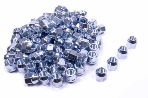 Lug Nut - Acorn Bulge Open End - 1/2-20 in Right Hand Thread - 13/16 in Hex Head - 60 Degree Seat - Open End - Steel - Zinc - Set of 100
