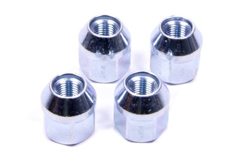 Lug Nut - Acorn Bulge - 7/16-20 in Right Hand Thread - 13/16 in Hex Head - 60 Degree Seat - Closed End - Steel - Chrome - Set of 4