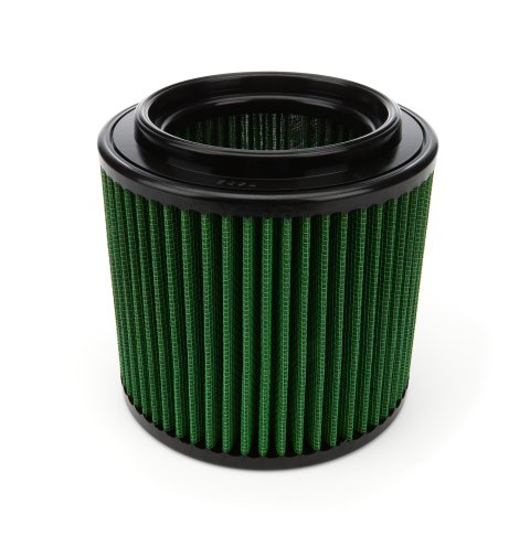 Air Filter Element - Round - 6.5 in Diameter - 6.25 in Tall - 5 in Flange - Reusable Cotton - Green - Universal - Each