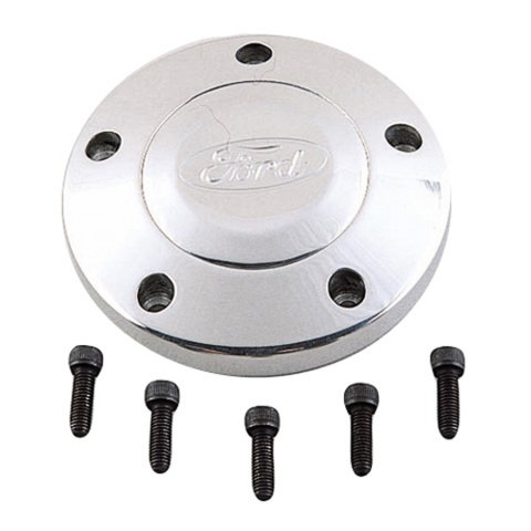 Horn Button - Ford Oval Logo - Aluminum - Polished - Grant Signature Series Wheels - Each