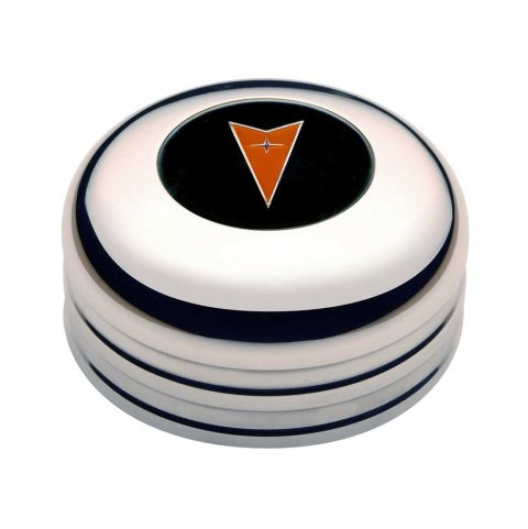 Horn Button - GT3 - Pontiac Logo - Aluminum - Polished - 3-Bolt Steering Wheels - Each