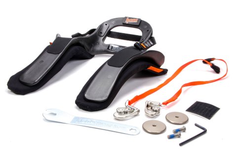 Head and Neck Support - HANS III Model 20 - SFI 38.1 - Sliding Quick Click Tether - Helmet Anchor - Plastic - Medium - Kit