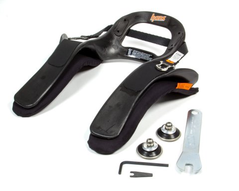 Head and Neck Support - HANS III Model 20 - SFI 38.1 - Sliding Post Tether - Helmet Anchor - Plastic - Large - Kit