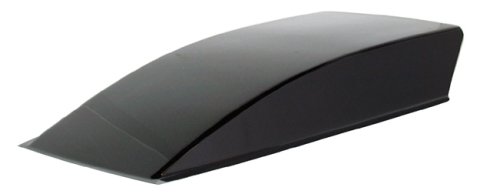 Hood Scoop - Smooth Top - 8 in Height - 52.5 in Long - Fiberglass - Black - Each
