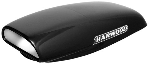 Hood Scoop - Aero Mini II - Bolt-On - 7 in Tall - 16 in Wide - 30 in Long - Fiberglass - Black - Each