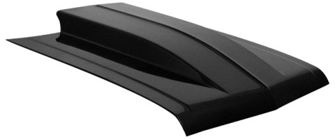 Hood - Cowl Induction - Bolt-On - 4 in Tall Cowl Scoop - Fiberglass - Black - GM X-Body 1968-74 - Each