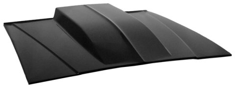 Hood - Cowl Induction - Bolt-On - 4 in Tall Cowl Scoop - Fiberglass - Black - Chevy Monte Carlo 1981-88 - Each
