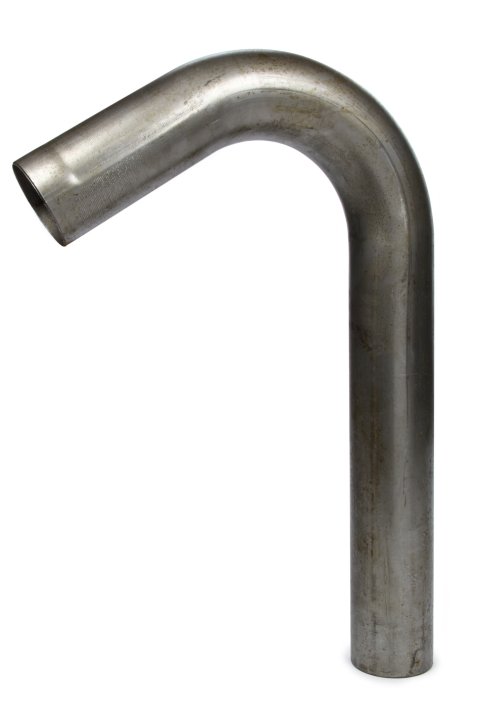 Exhaust Bend - J-Bend - Mandrel - 2.375 in Diameter - 3.75 in Radius - 4.5 x 12.5 in Legs - 18 Gauge - Steel - Natural - Each