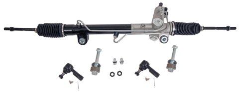 Rack and Pinion - Power - Aluminum - Black / Natural - Heidts Mustang II Kit - Each
