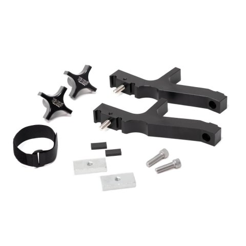Floor Jack Mount - Bed Rail Mount - 2-Piece - Stainless Hardware - Aluminum - Black Anodized - Hi-Lift Jacks - Jeep Gladiator JT 2020-22 - Kit