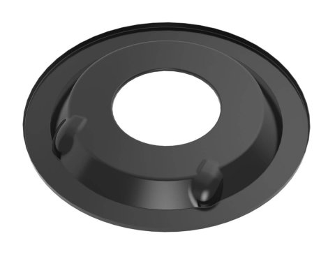 Air Cleaner Base - Sniper EFI - 14 in Round - 5-1/8 in Carb Flange - Dropped Base - Steel - Black Paint - Each