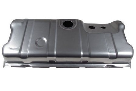 Fuel Tank - Sniper EFI - 18 gal - 255 lph Pump - 1/4 in NPT Outlet - 1/4 in NPT Return - Sending Unit - Steel - Silver Powder Coat - C2 - Chevy Corvette 1963-67 - Kit
