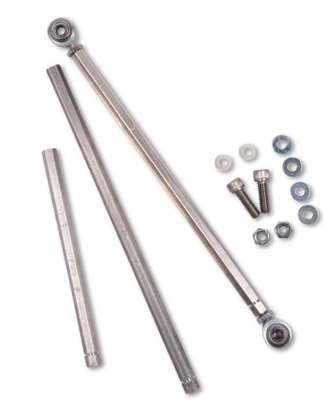 Throttle Linkage Kit - 5 / 7.25 / 8 in Long Rod - 2 Rod Ends - Hardware Included - Steel - Natural - Holley Sniper EFI 2x4 - Kit