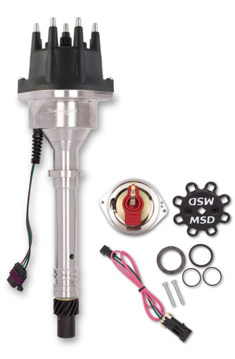 Distributor - EFI Hyperspark - Hall Effect Pickup - HEI Style Terminal - Black - Big Block Ford - Each
