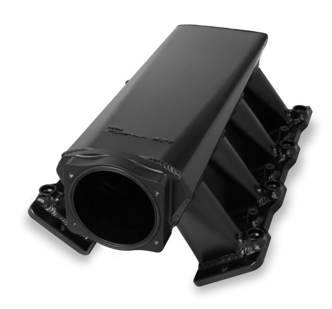 Intake Manifold - Sniper EFI Fabricated - 102 mm Throttle Body Flange - Fuel Rails Included - Multi Port - Cathedral Port - Aluminum - Black Anodized - GM LS-Series - Kit