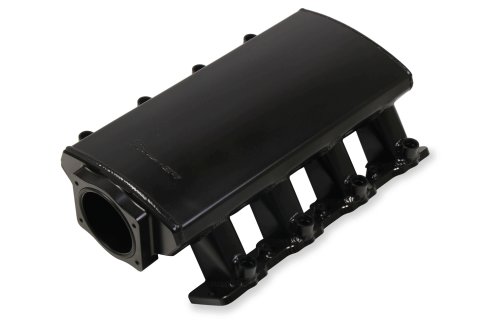 Intake Manifold - Sniper EFI Low-Profile - 92 mm Throttle Body Flange - Fuel Rails Included - Rectangle Port - Aluminum - Black Anodized - GM LS-Series - Kit