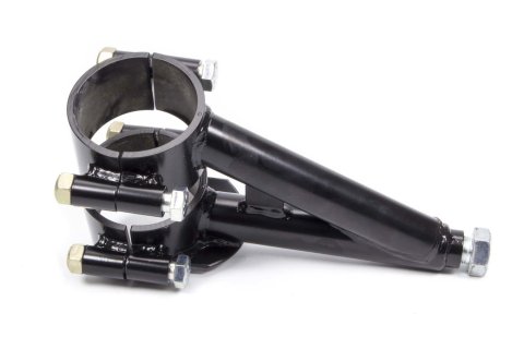 Panhard Bar Bracket - Axle Mount - Clamp-On - 8 in Long - 3/4 in Thread - Steel - Black Powder Coat - 3 in Axle Tube - Each