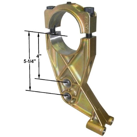Trailing Arm Bracket - Adjustable - Clamp-On - 3 in OD Axle Tubes - Steel - Cadmium - Kit