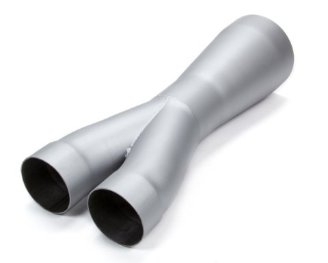 Exhaust Y-Pipe - 3 in Inlets - 5 in Outlet - Steel - Gray Paint - Each