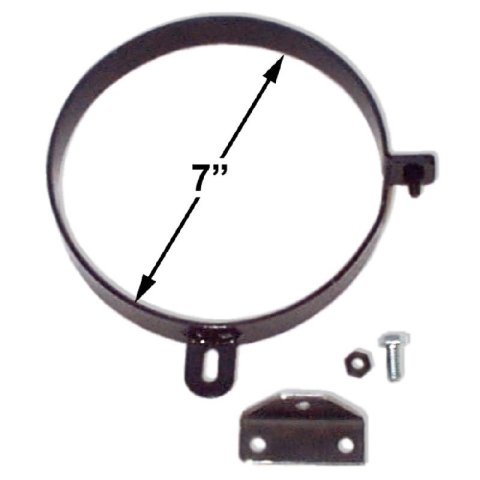 Exhaust Hanger - Clamp-On - 7 in Diameter - Steel - Black Paint - Howe 2 into 1 Muffler - Each