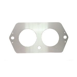 Gauge Panel Face Plate - Two 2.635 in Holes - Aluminum - Natural - Sprint Car - Each