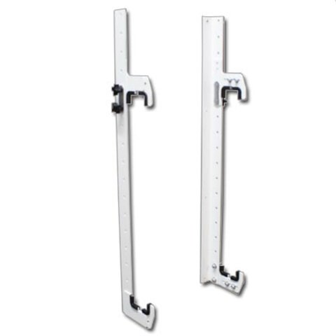 Radiator Hanger - Wall Mount - Adjustable - 24 in Tall - 2.25 in Wide Radiators - Aluminum - White Powder Coat - Kit