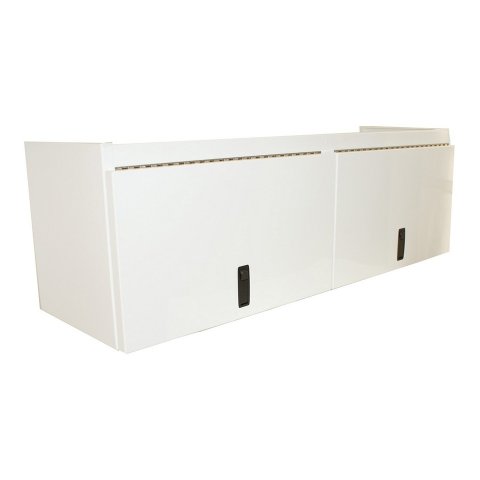 Overhead Cabinet - Wall Mount - 48 in W x 13.5 in D - 15.411 in Tall - Aluminum - White Powder Coat - Each