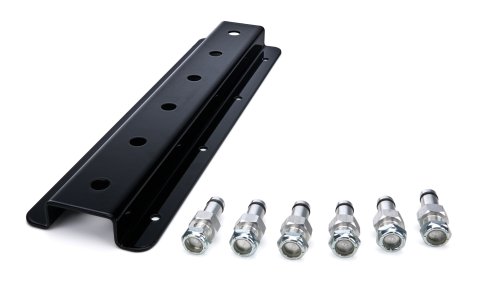 Radius Rod Rack - Wall Mount - Upper - 15 in Long - 12 Rod Capacity - Aluminum - Black Powder Coat - Each