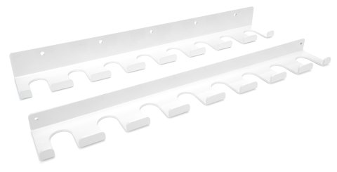 Radius Rod Rack - Tray - Lower - 20 in Long - 16 Rod Capacity - Aluminum - White Powder Coat - Each
