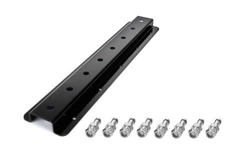 Radius Rod Rack - Wall Mount - Upper - 20 in Long - 8 Rod Capacity - Aluminum - Black Powder Coat - Each