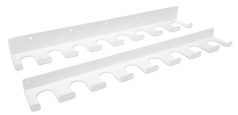 Radius Rod Rack - Tray - Lower - 20 in Long - 16 Rod Capacity - Aluminum - White Powder Coat - Each