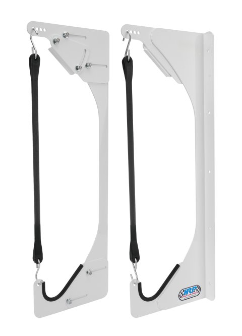 Nose Wing Mount - Sprint Nose Wing - Adjustable - Bungee Cords - Wall Mount - Aluminum - White Powder Coat - Kit