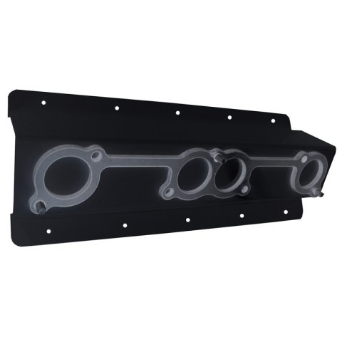 Header Mount - Wall Mount - Aluminum - Black Powder Coat - Kit