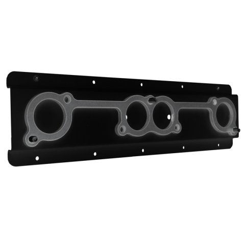Header Mount - Wall Mount - Aluminum - Black Powder Coat - Kit