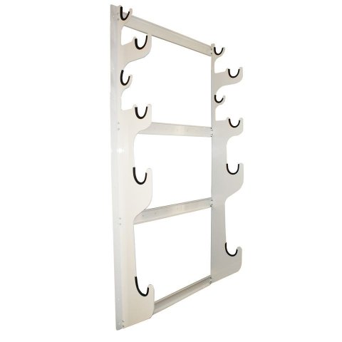 Axle Rack - Wall Mount - 2 Axle Sets Capacity - Aluminum - White Powder Coat - Each